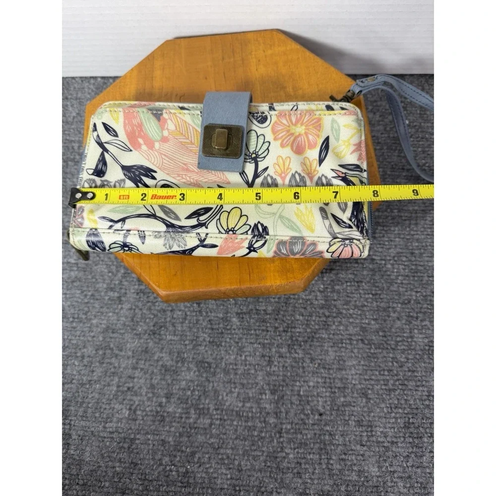 Sakroots Artisit‎ Circle Wallet Wristlet Multicolor Floral Bird Print-No Strap